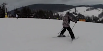 ZWROT PRZEZ PRZEŁOŻENIE DZIOBÓW NART nauka narciarstwa szkolenia kursy wyjazdy - ski lessons courses travel